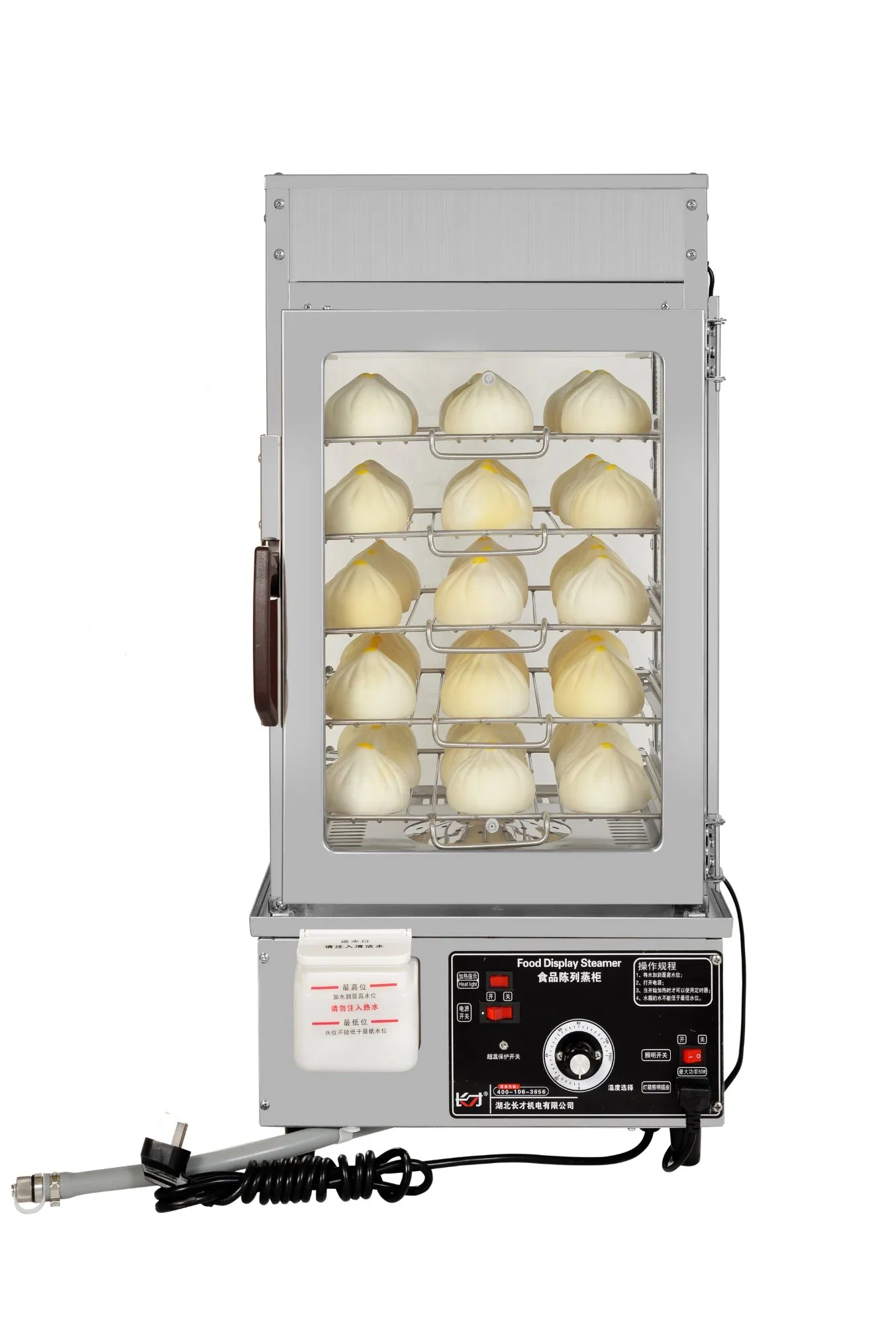 Commercial Usage Food Steamer Display with CE Certificate 2025 Hot Model European Quality