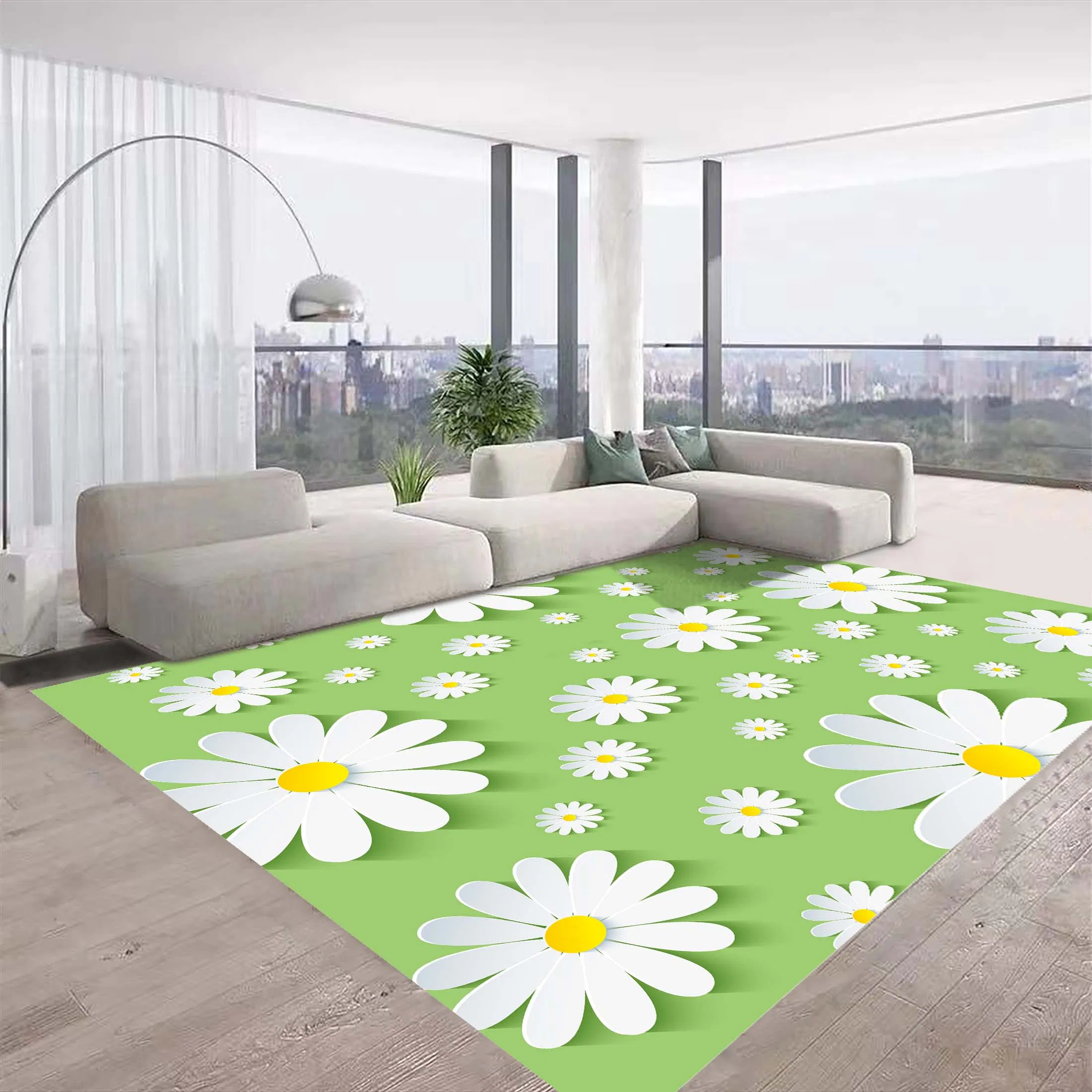 3D Flower Design Sunflower Living Room Carpet Floor Rugs Mats Tapis Salon Modern Karpet Lantai Malaysia