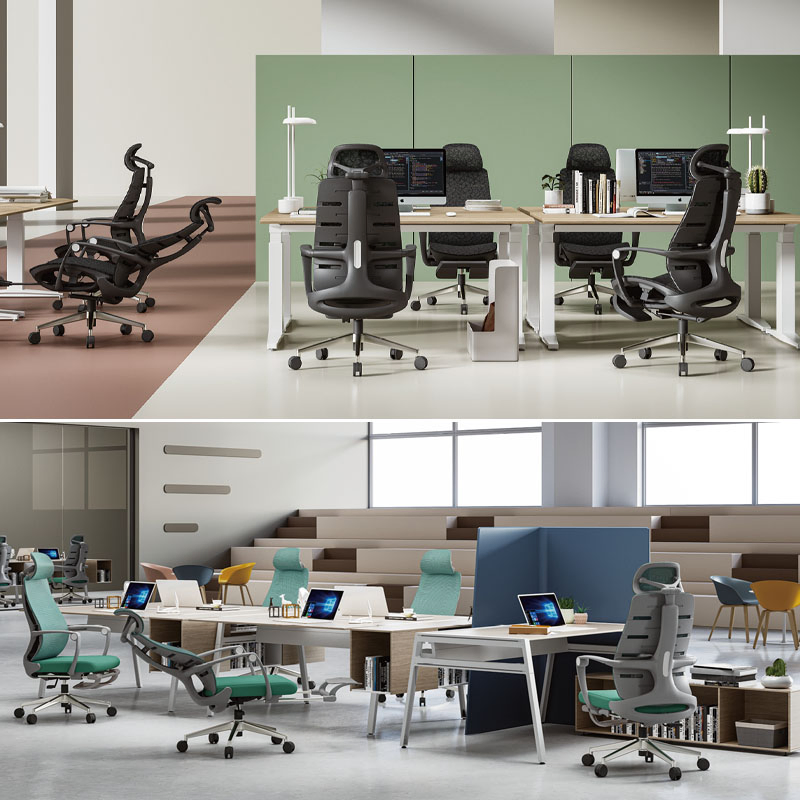 Modern Design Office Set Commercial Executive Coworking Furniture Solution Office Chair Workstation Desk Office Furniture