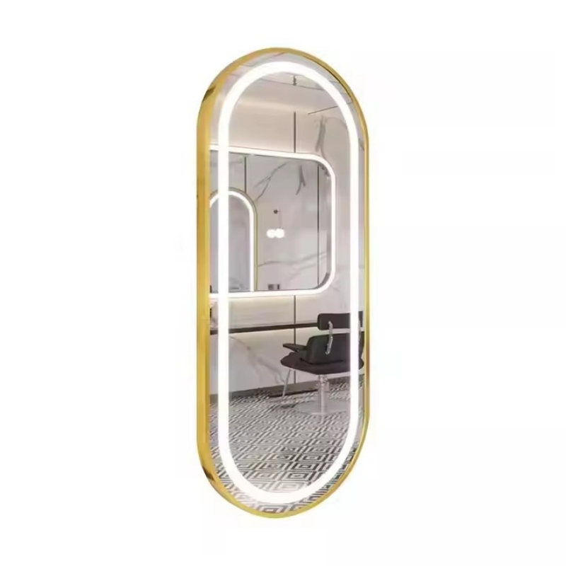 Beauty Salon Hair Cutting Mirror LED Light Wall-Mounted Hair Salon Mirror