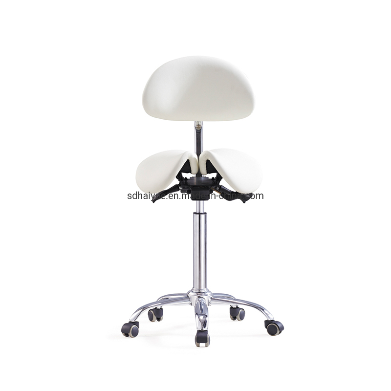 Ergonomic Medical Saddle Dental Docotor Stool with Backrest