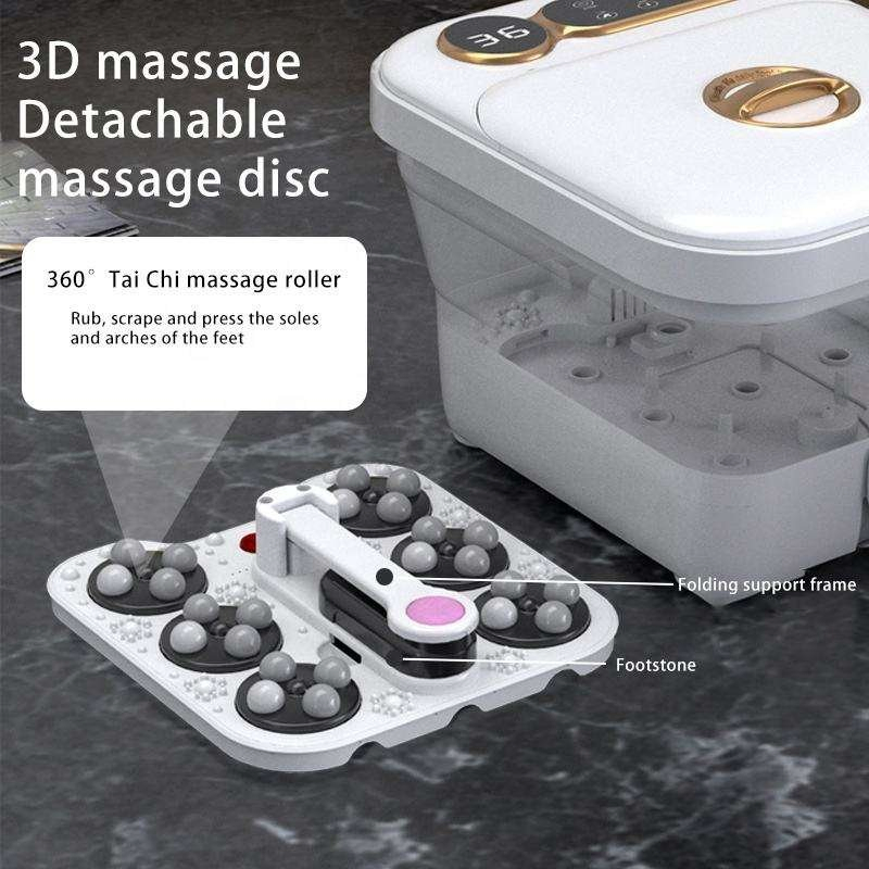 Smart Folding Foot Bath Portable Home Electric Massager with Constant Temperature Heating