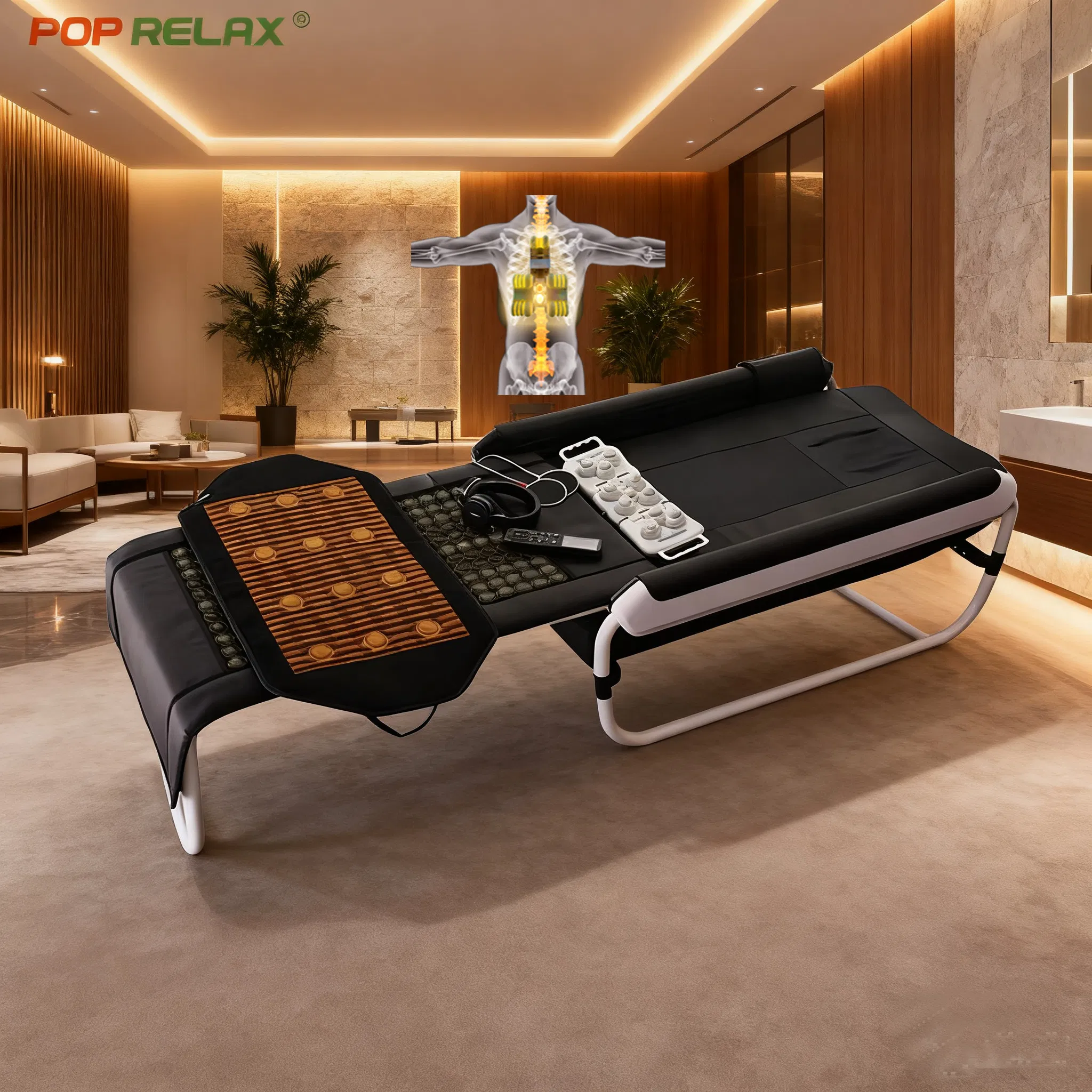 Poprelax Customizable Cama De Masaje Heated Jade Roller Massage Bed China Supplier