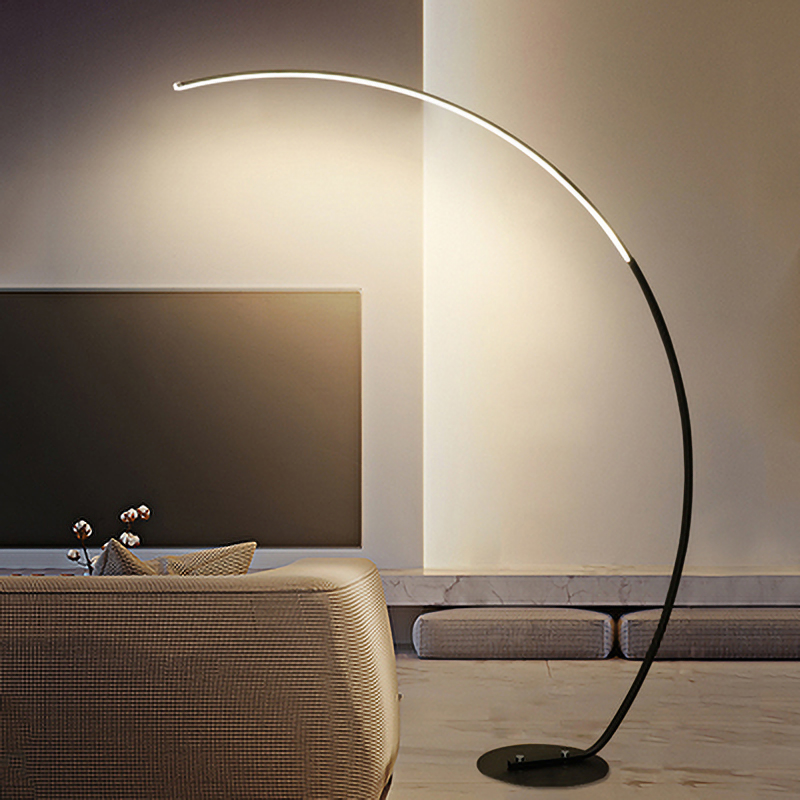 Nordic Arc Shape Floor Lamp Modern LED Dimmable Remote Control Arc Floor Lamp (WH-MFL-10)