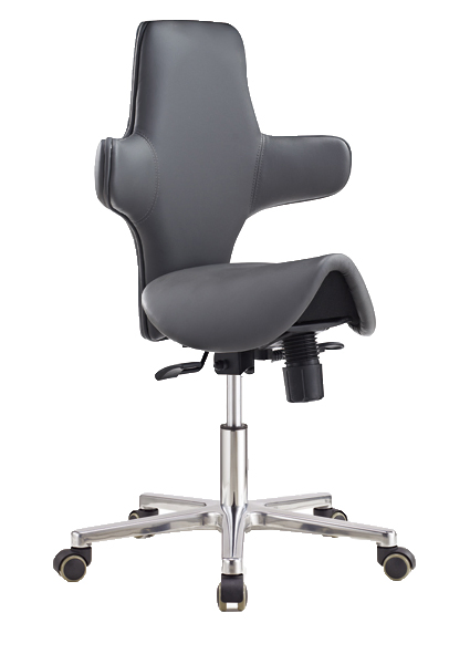 Master Massage Saddle Massage Stool Hydrulic, Rolling Stool with Wheels, Height Adjustable Saddle Massage Stool, Ergonomic in Black for Clinic, SPA, Salons