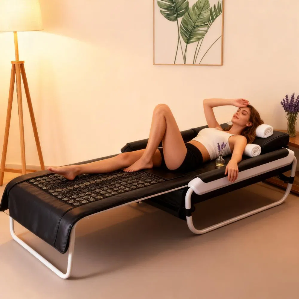 Korean Design Heated Jade Massage Bed for Stress Relief, Sleep Improvement