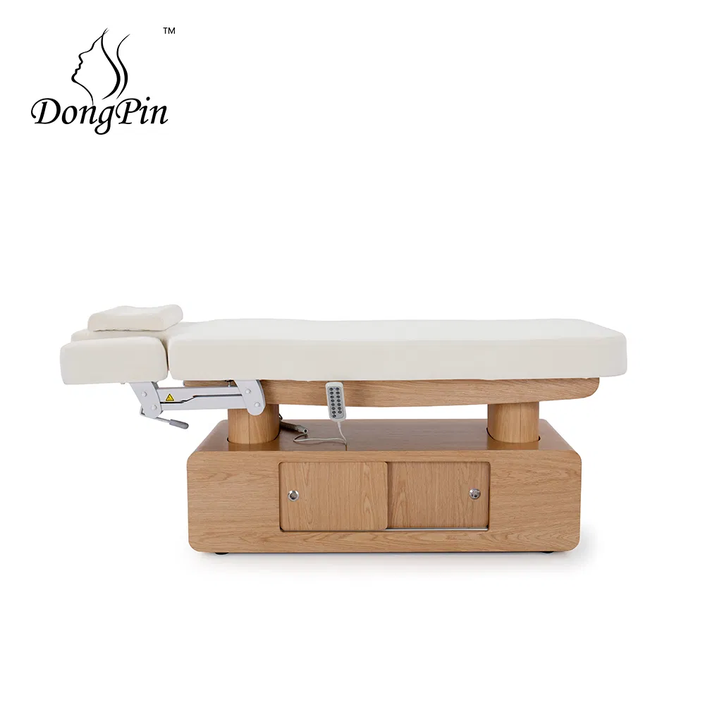 Heated Four Motors Esthetician Bed SPA Bed Massage Table Electric Facial Beauty Salon Furniture with Light