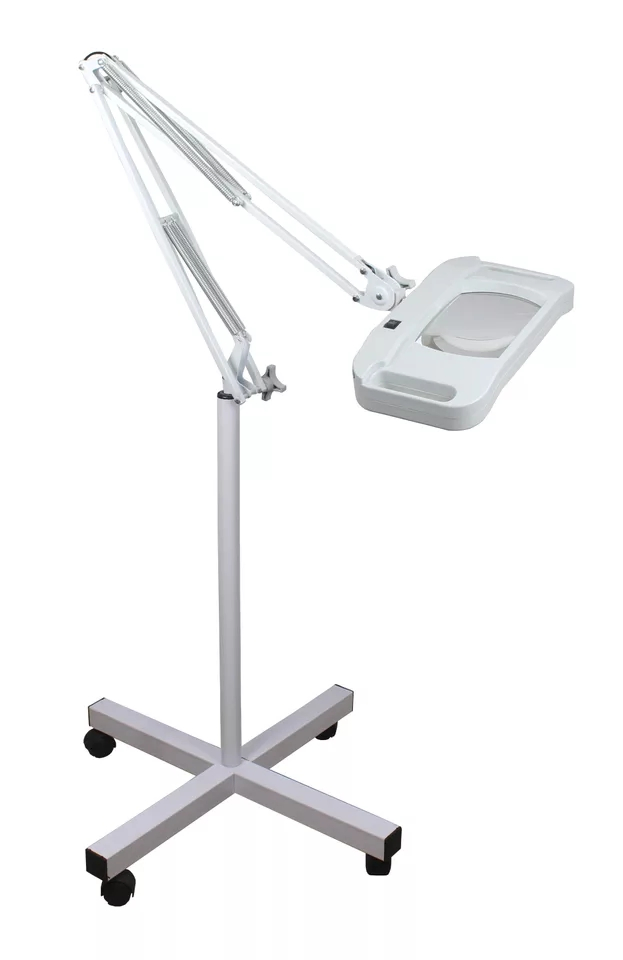 Lt-86e White Floor Standing Cleanroom LED Magnifying Lamp