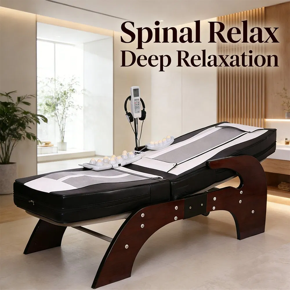 Luxury Massage Bed with Heated Jade Stones &amp; Far Infrared Relaxation for SPA