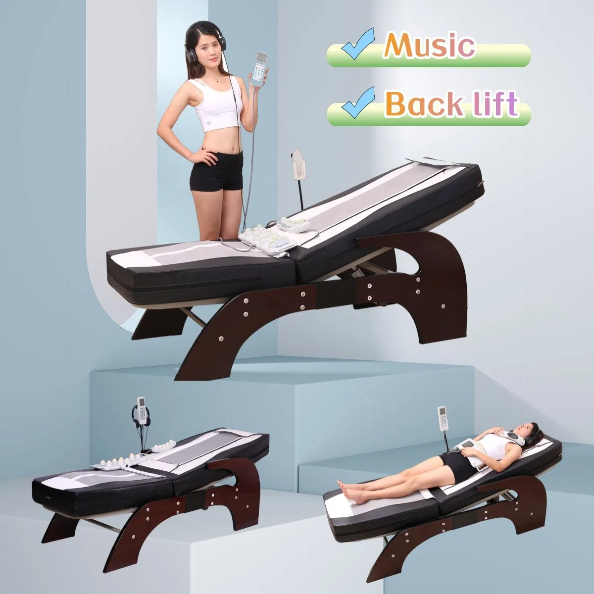 Advanced Thermal Physiotherapy System Heated Jade Massage Bed for Clinics
