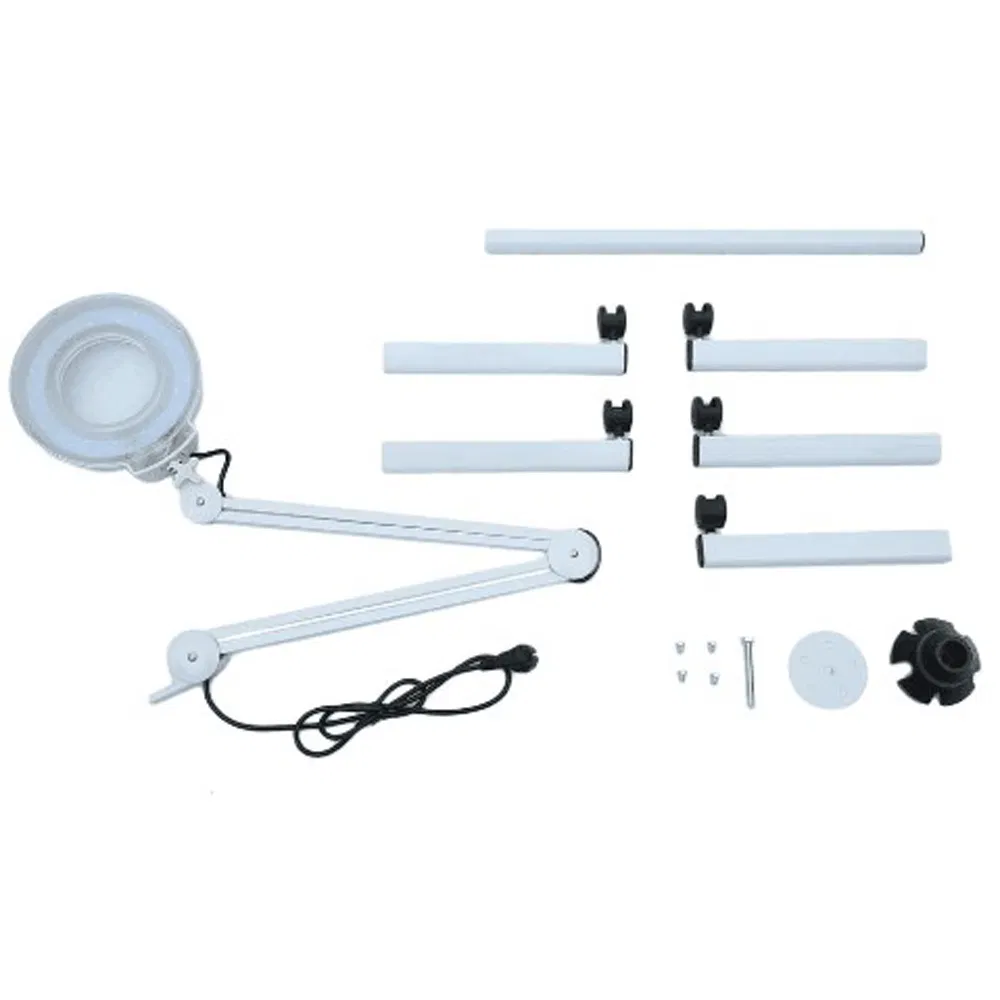 LED Magnifying Floor Lamp for Estheticians 5X 8X Magnifier Light Glass Lens for Beauty Nail Reading Crafts Sewing Close Work