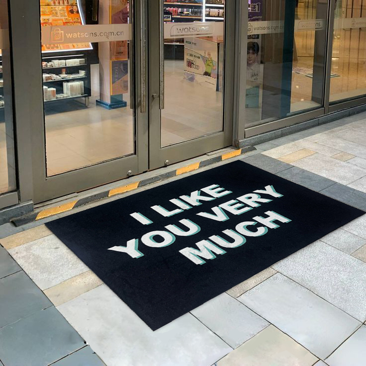 Durable Plain Door Mat Salon Entrance Rubber Base Mat with Logo