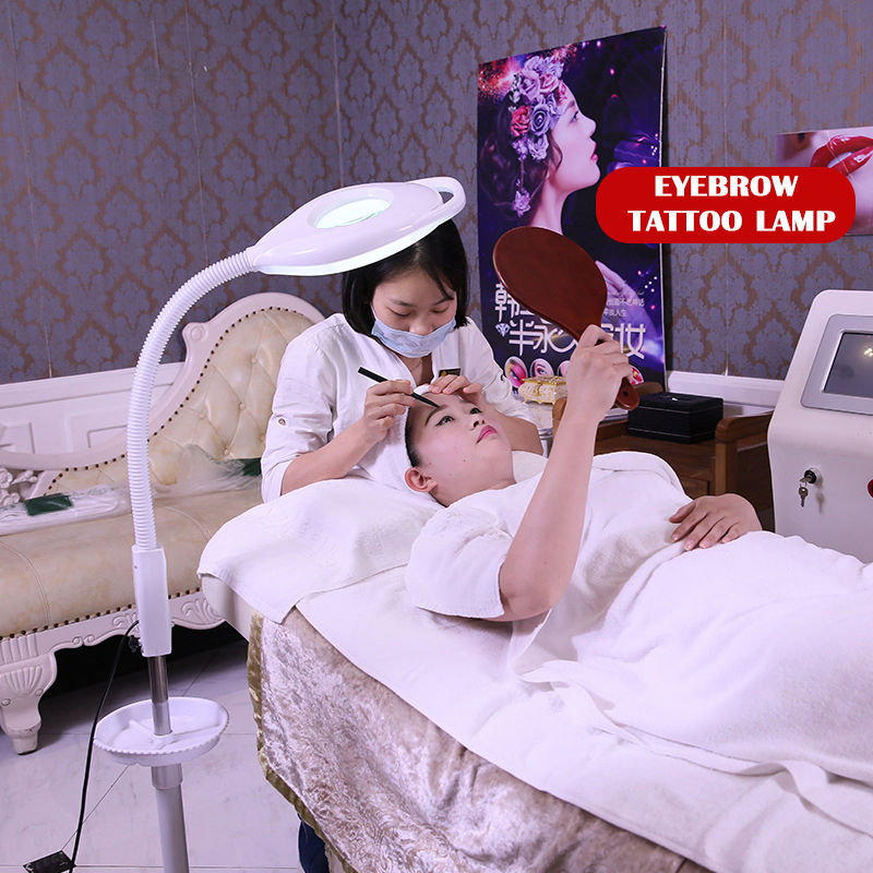 Cold Light Magnifier LED Floor Stand Lamp with Face Nail Beauty Equipment