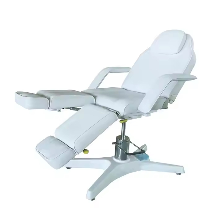 Professional Adjust Hydraulic Custom White New Design Split Leg Esthetician Bed Facial Table