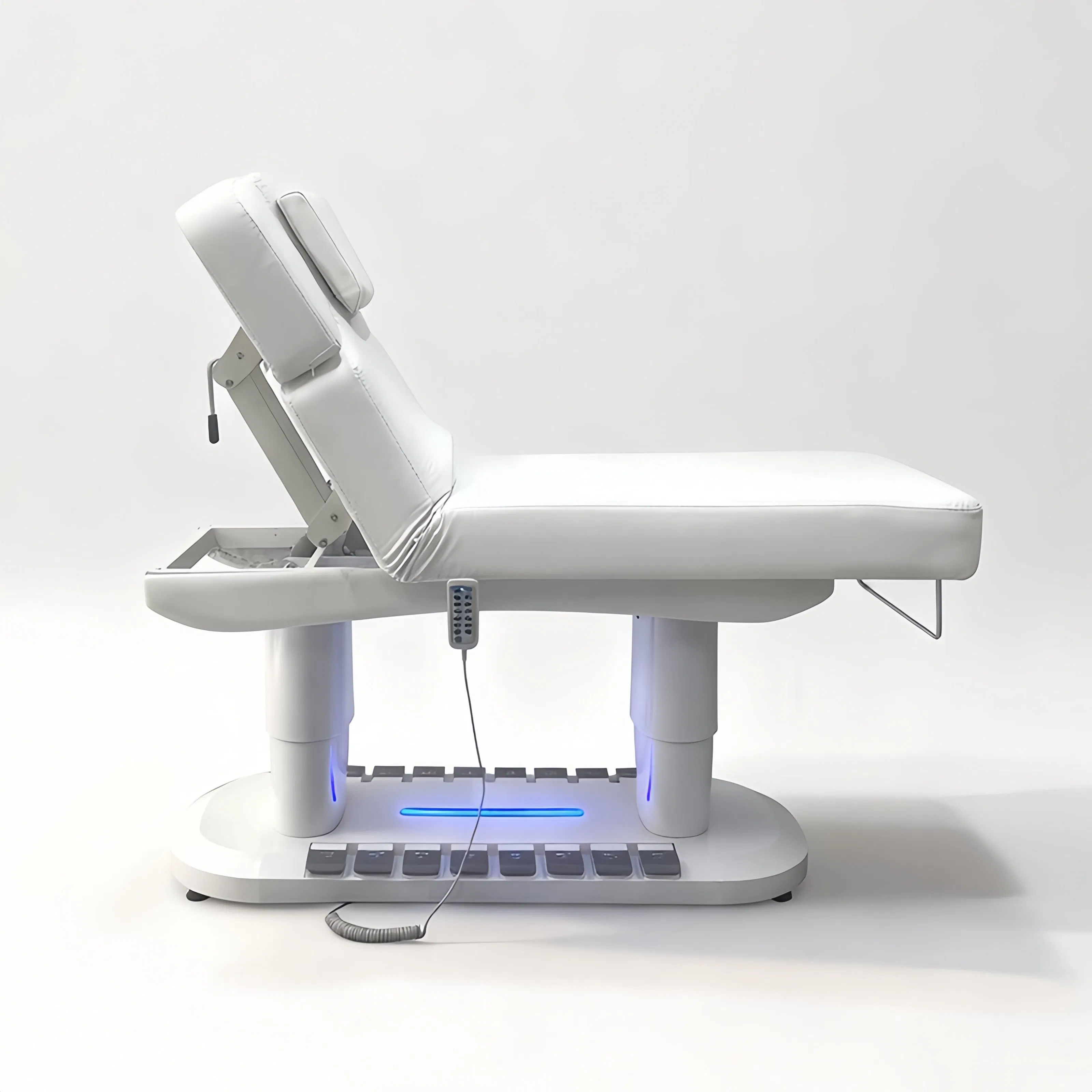 Luxury Heated SPA 4 Motors Eyelash Table Height Adjustable Professional Electric Beauty Massage Bed Overall Tilt Massage Table with Foot Control