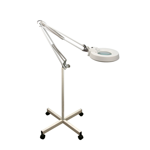 Lt-86e White Floor Standing Cleanroom LED Magnifying Lamp