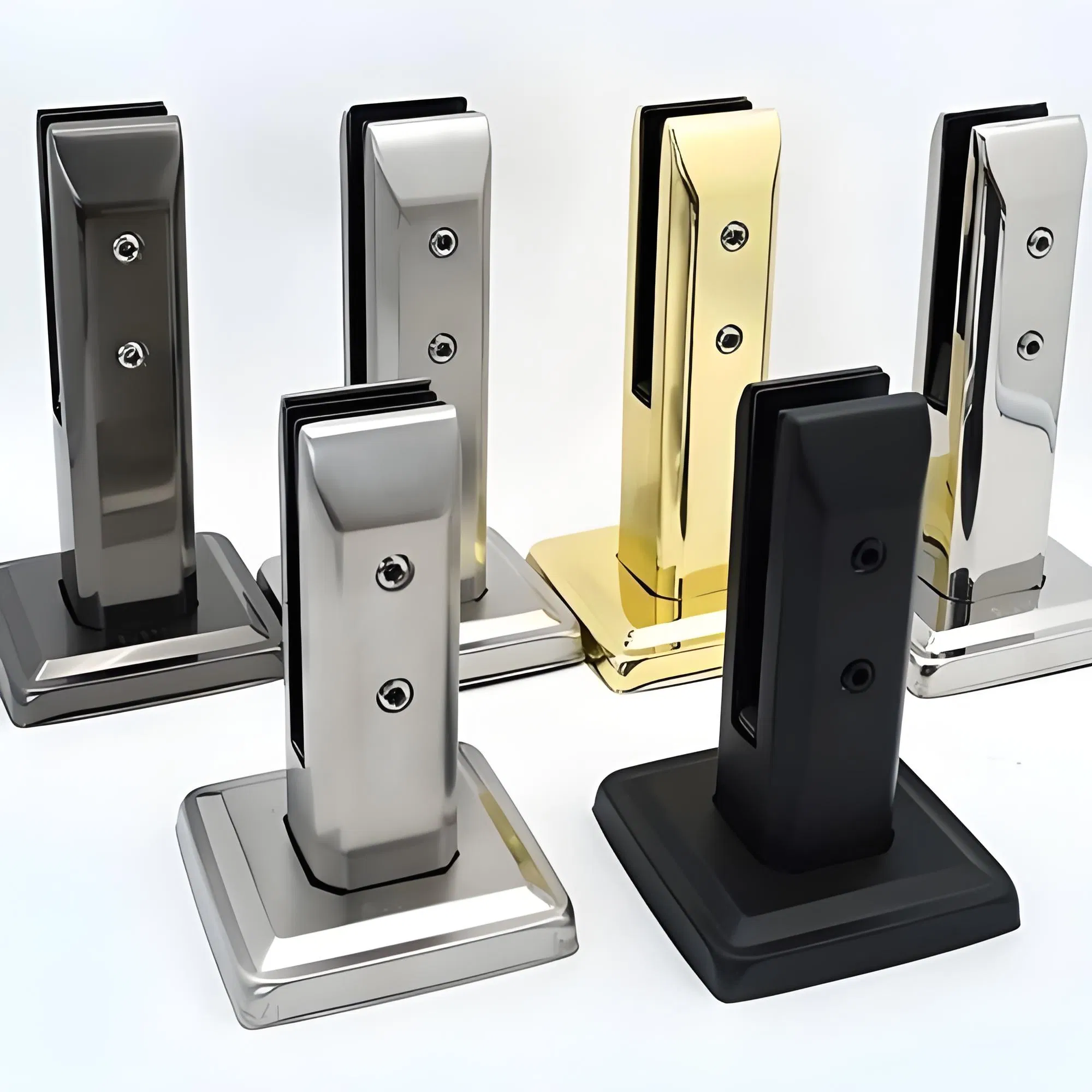 Glass Spigot Surface Mounted Spigot Glass Clamp Glass Clip 2205 Stainless Steel Square Adjustable Base Plated Spigot