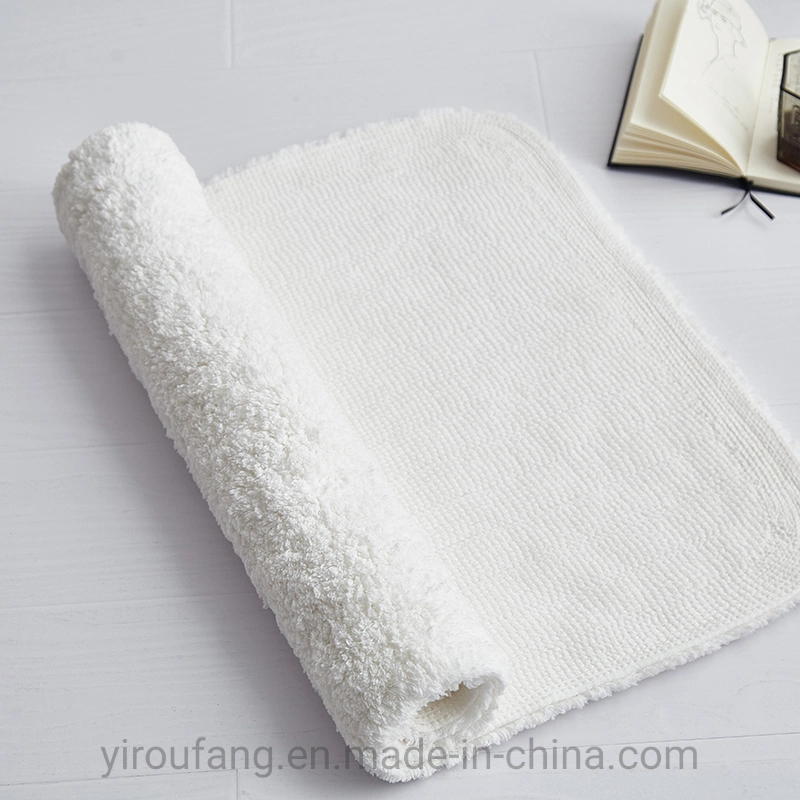 Factory Wholesale Directly Elegant Thickened Machine Washable Pure Cotton Hotel Floor Bath Mat