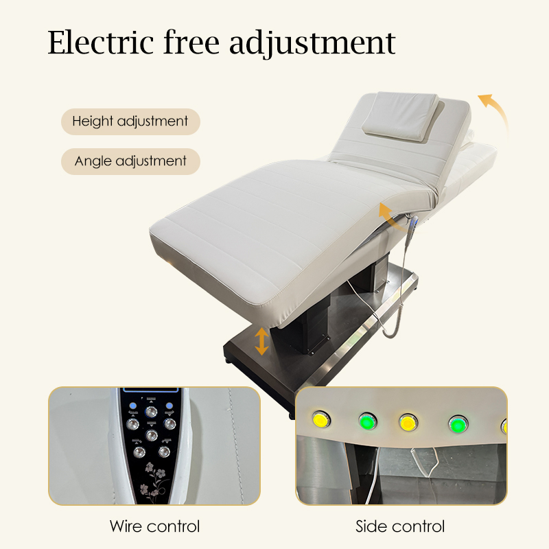 Esthetician Massage Table Beauty Salon 4 Motors Electric Cosmetic SPA Lash Aesthetic Massage Bed