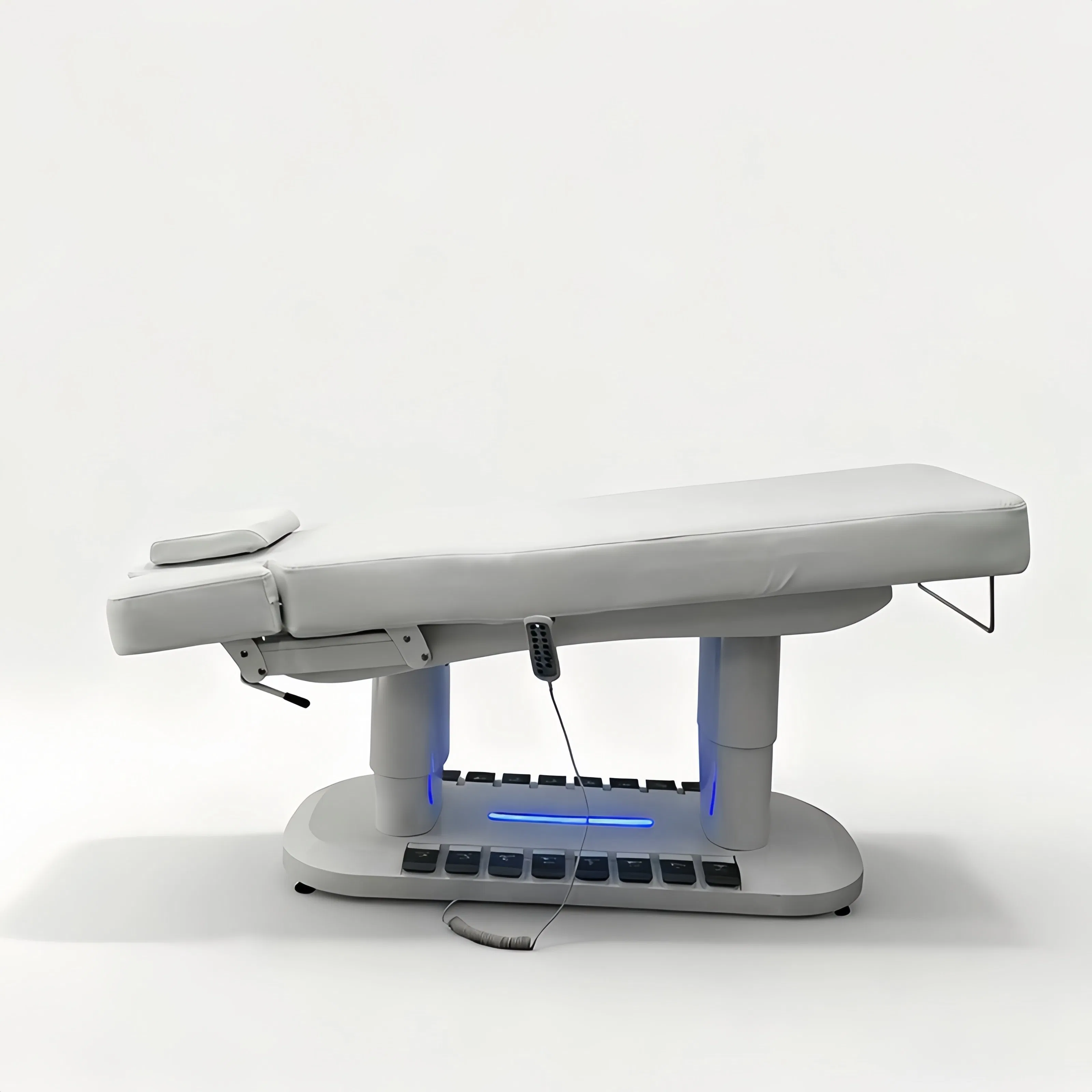 Luxury Heated SPA 4 Motors Eyelash Table Height Adjustable Professional Electric Beauty Massage Bed Overall Tilt Massage Table with Foot Control