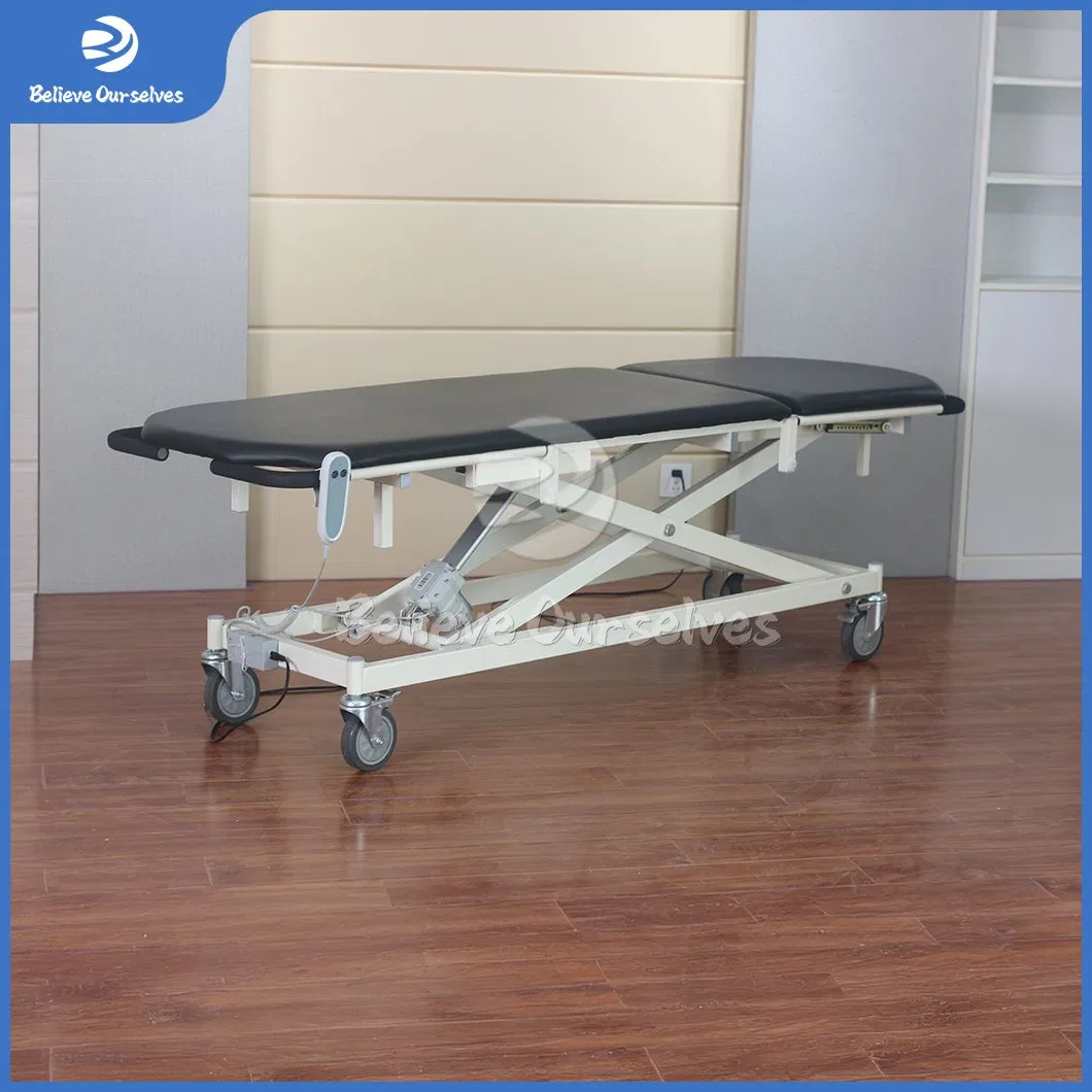 Huaren Steel Hospital Furniture Manufacturers Cheap Portable Massage Table China Hr-A07 Electric Lift Hospital Examination Couch