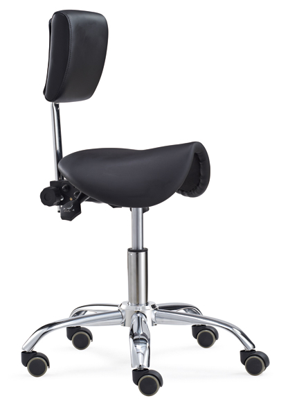 Ergonomic Swivel Saddle Rolling Stool for Clinic Spas Salons