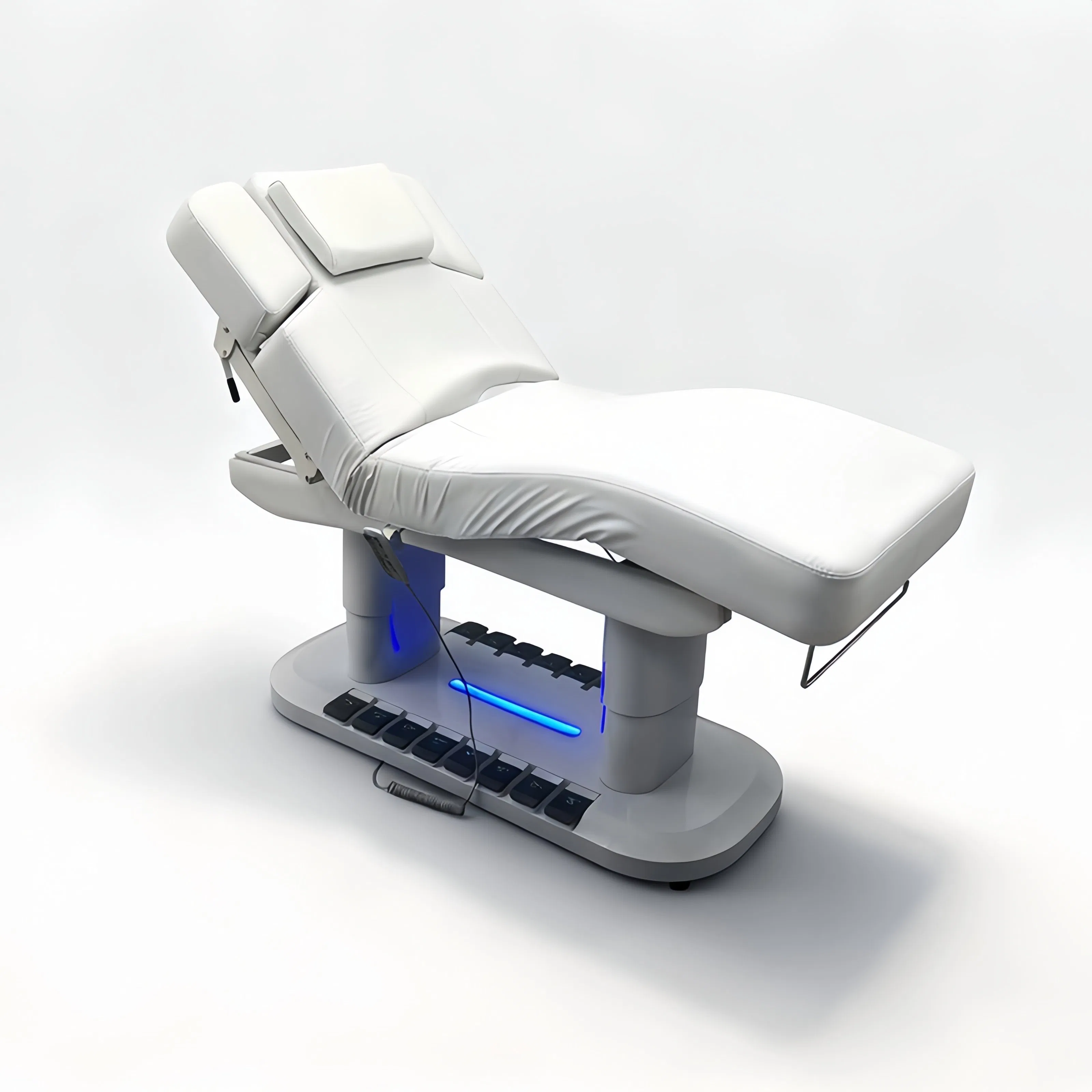 Luxury Heated SPA 4 Motors Eyelash Table Height Adjustable Professional Electric Beauty Massage Bed Overall Tilt Massage Table with Foot Control