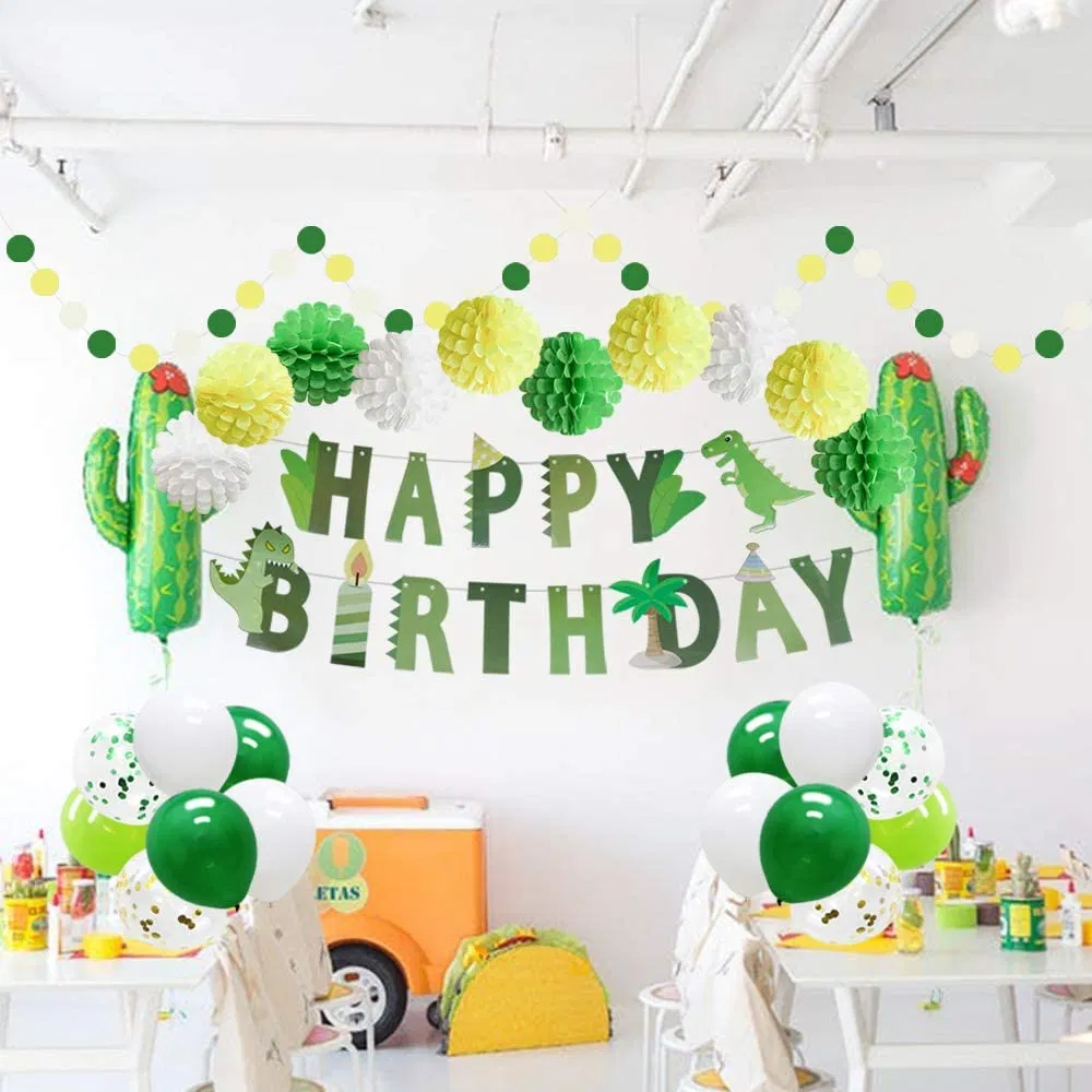 Dinosaur Balloons Orange Light Blue Fruit Green Latex Balloons for Dino Jungle Jurassic Birthday Party Decorations Supplies