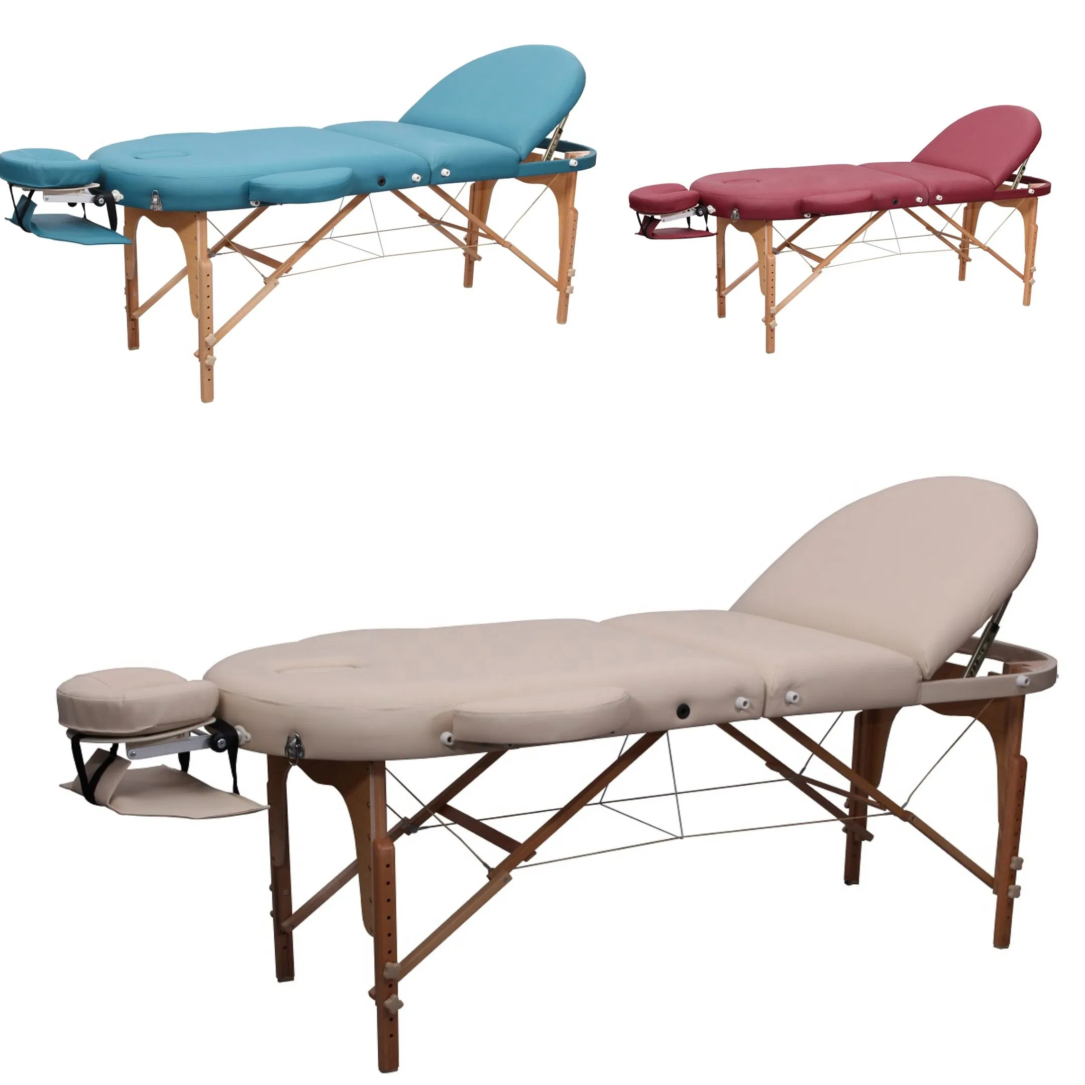 Factory Direct Luxury Salon Beauty Furniture Folding Wooden Massage Bed Can Be Customized Any Color