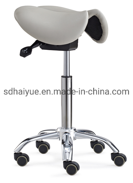 Salon Ergonomic Split Adjustable Height Saddle Stool