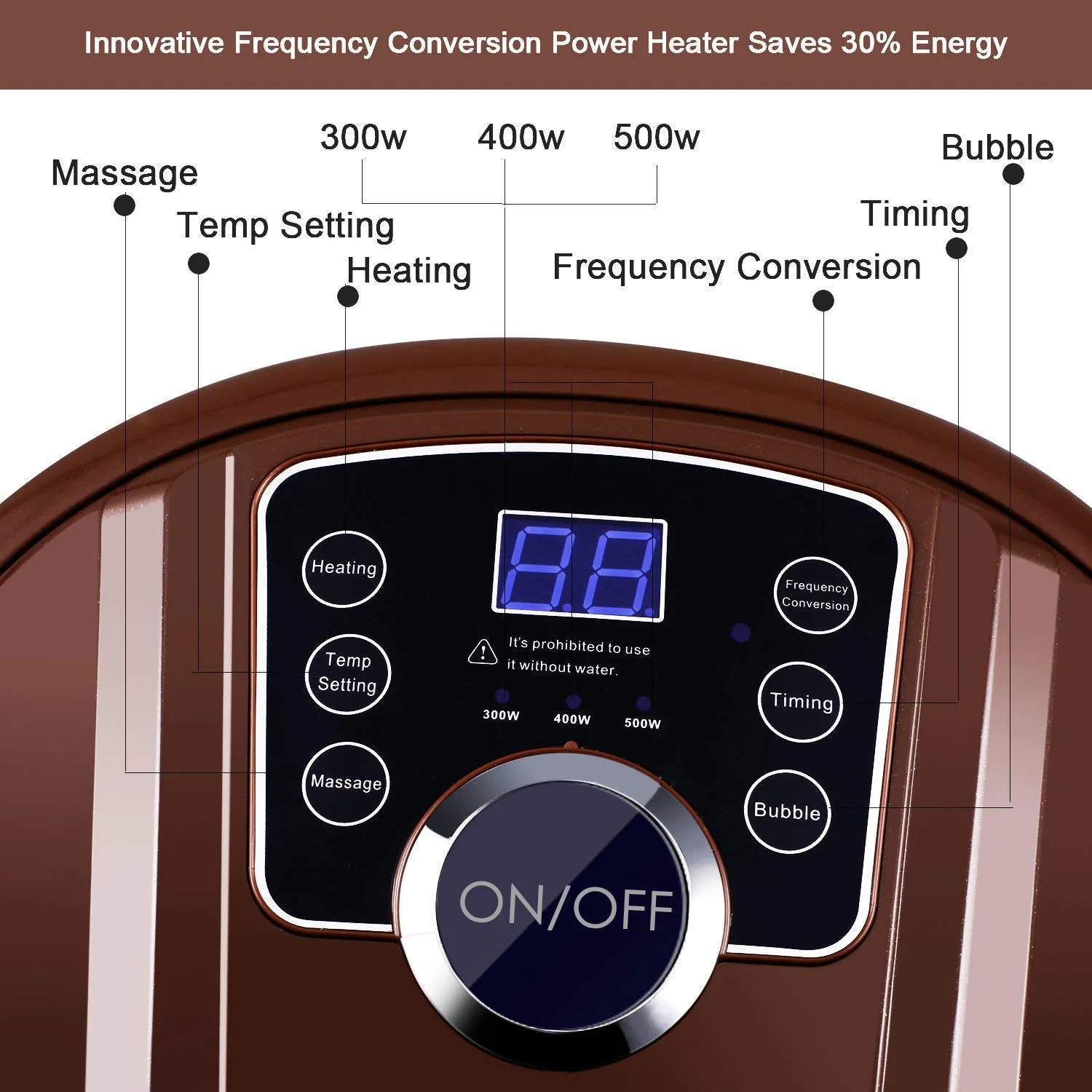 Hot Sale Adjustable Time &amp; Temperature Foot SPA Bath Massager