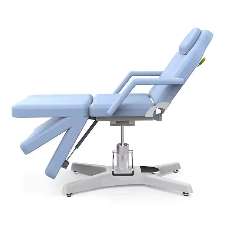 Professional Adjust Hydraulic Custom White New Design Split Leg Esthetician Bed Facial Table
