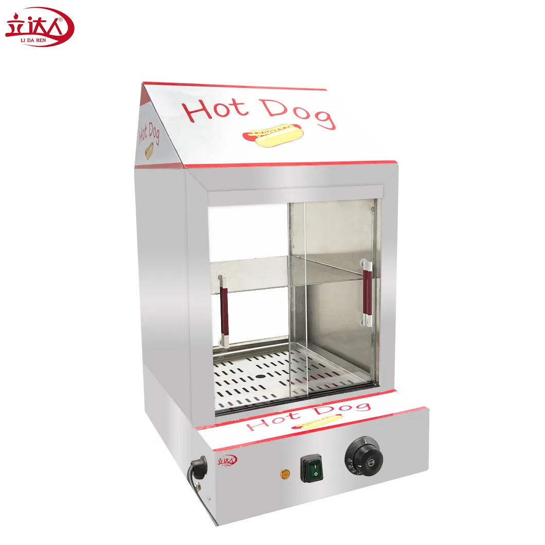 Hot Dog Warming Showcase Bun Warmer Commercial Electric Hotdog Steamer