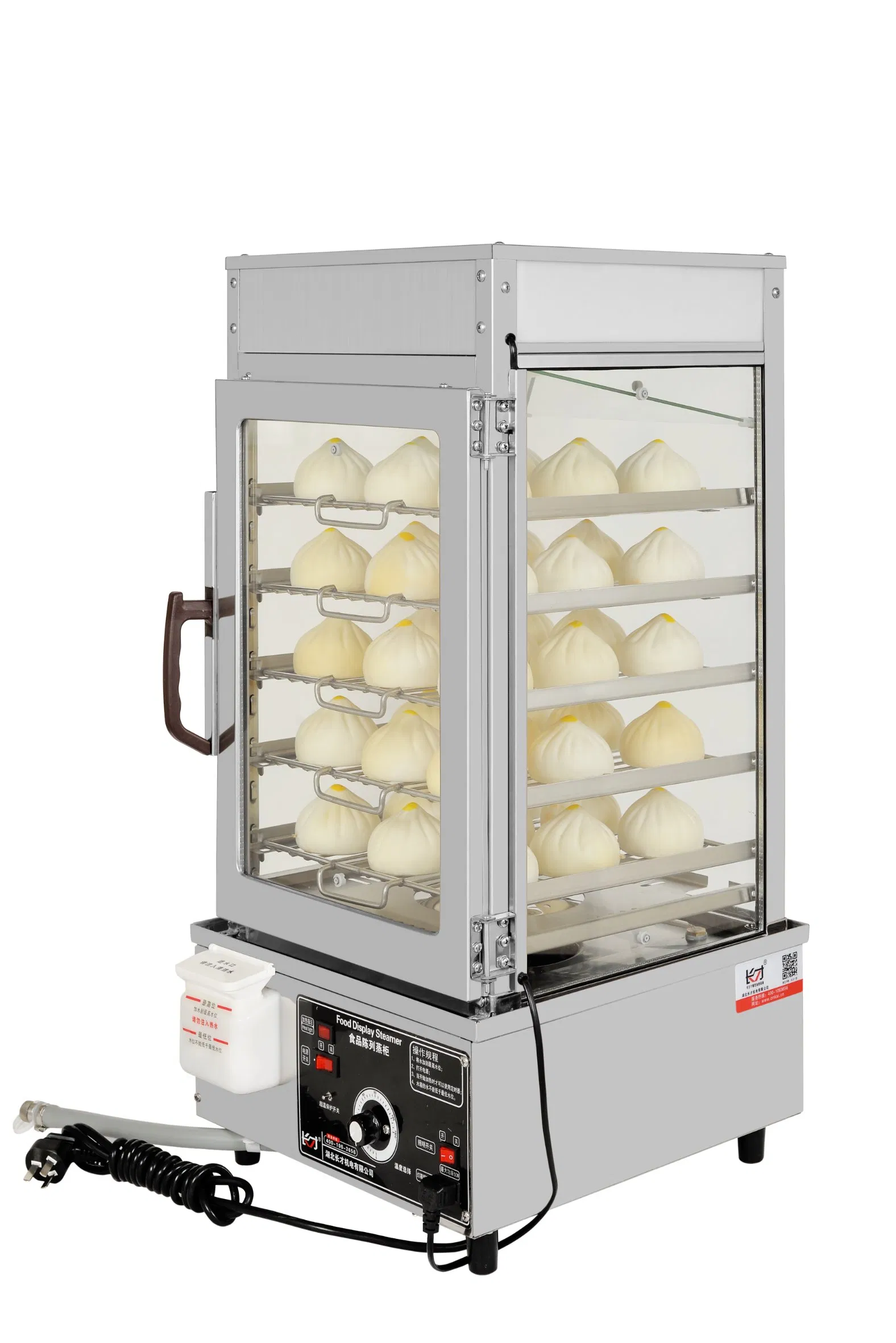 Commercial Usage Food Steamer Display with CE Certificate 2025 Hot Model European Quality