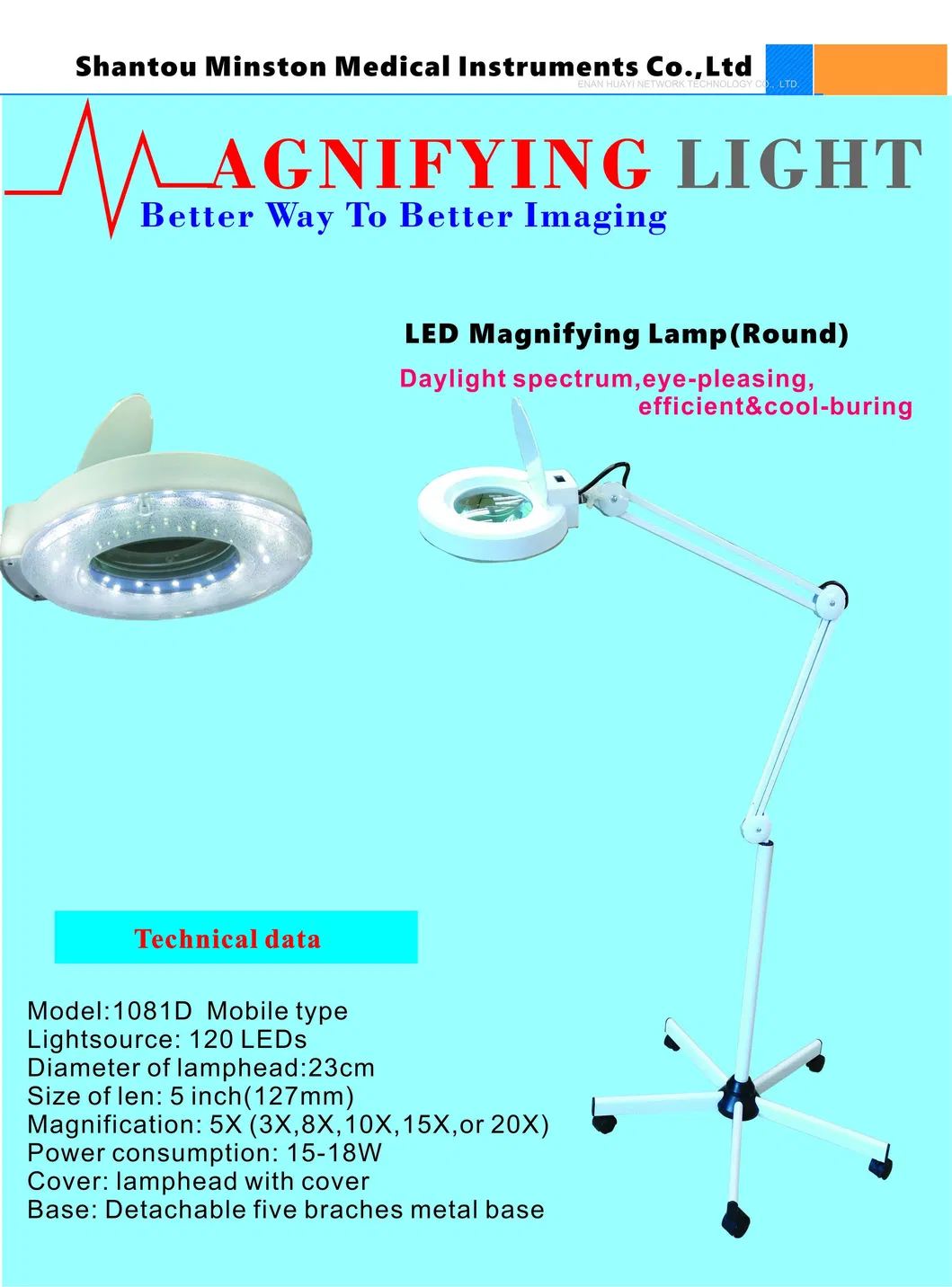 Mobile Stand Magnifying Lamp
