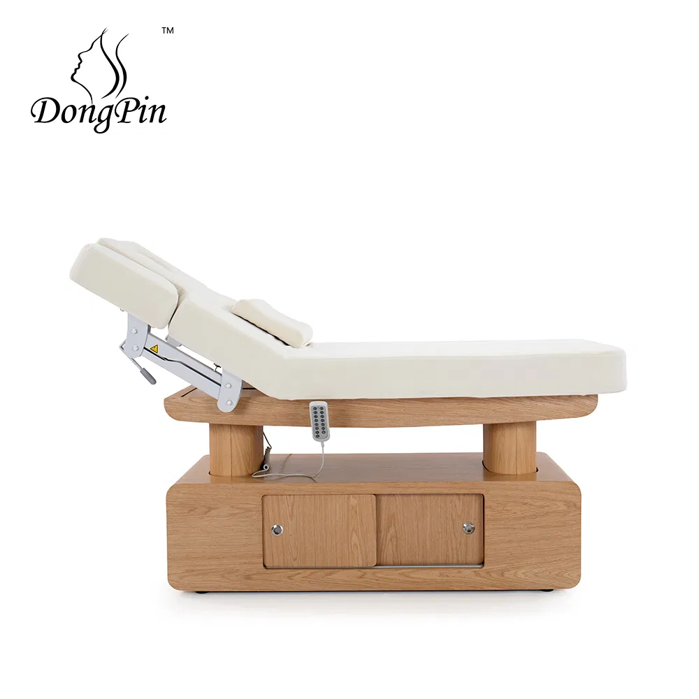 Heated Four Motors Esthetician Bed SPA Bed Massage Table Electric Facial Beauty Salon Furniture with Light