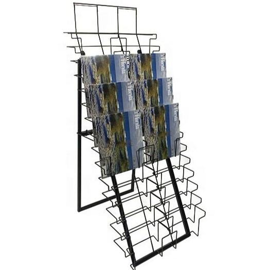Heavy Duty Metal Wire Floor Standing Brochure &amp; CD Holder Magazine Display Rack