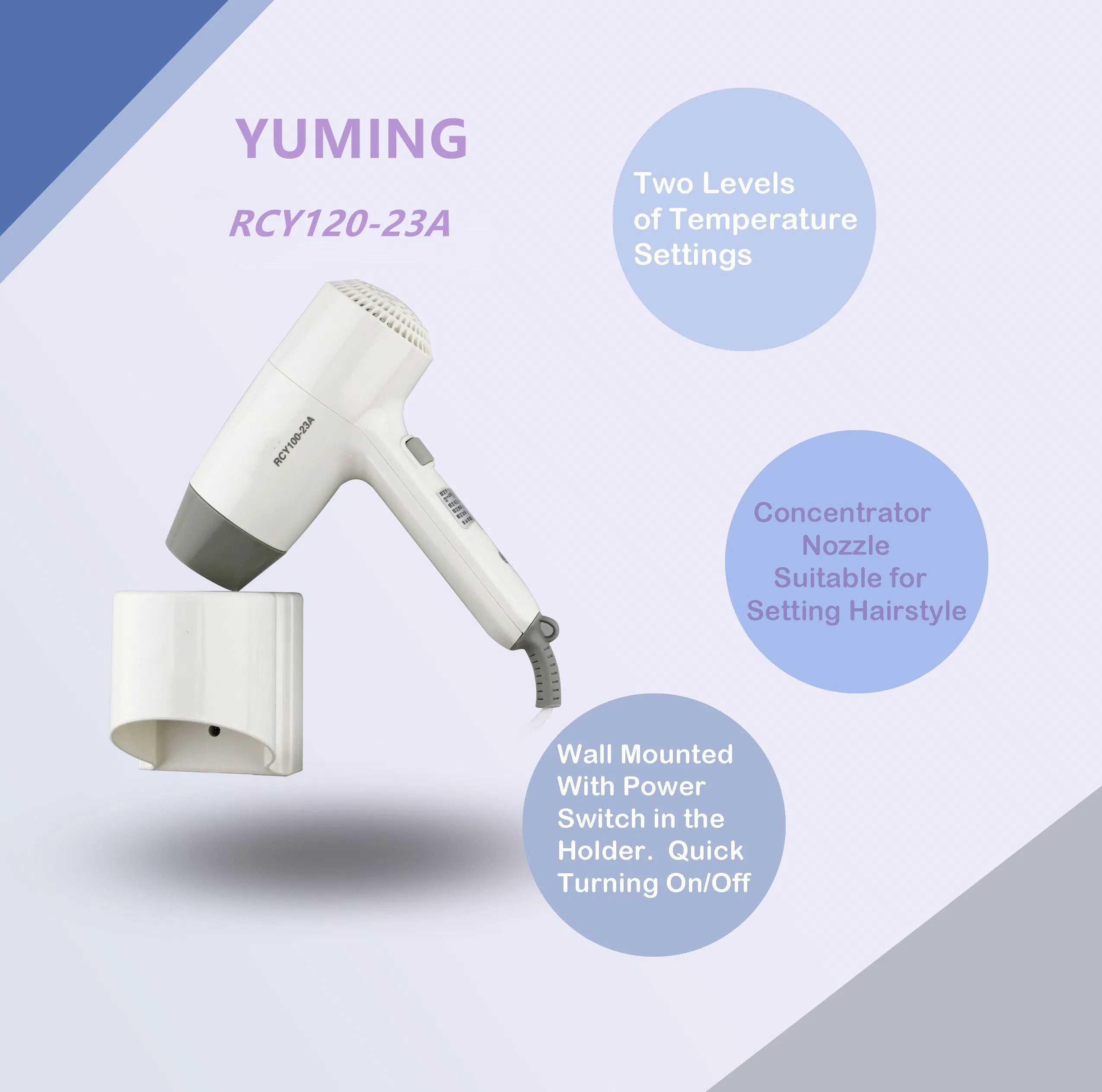 Salon Barber Hair Styling Blow Dryer Professional Hair Dryer with Styling Accessories Hair Dryer