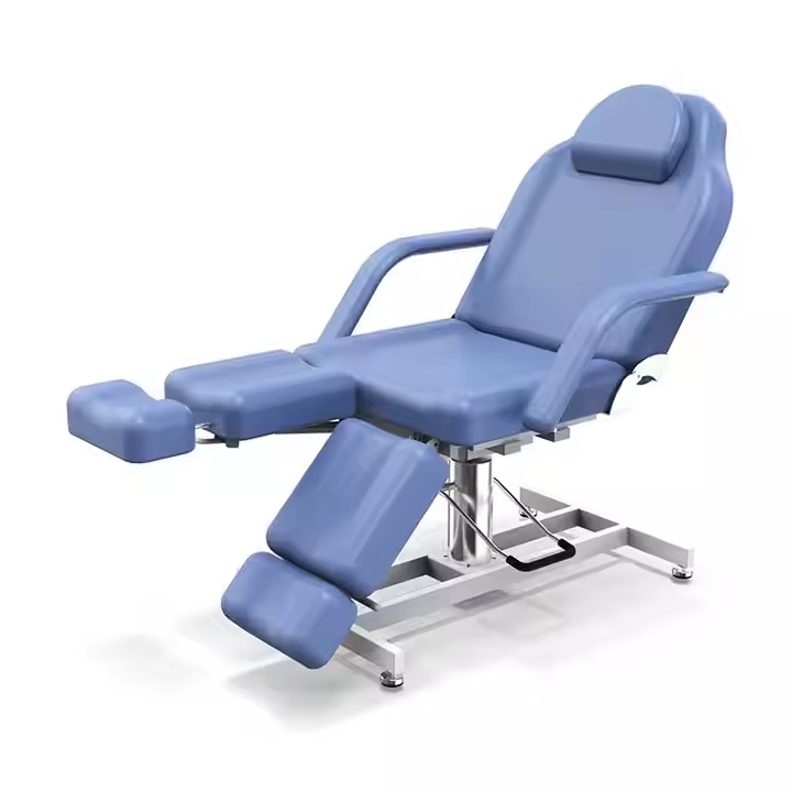 Professional Adjust Hydraulic Custom White New Design Split Leg Esthetician Bed Facial Table