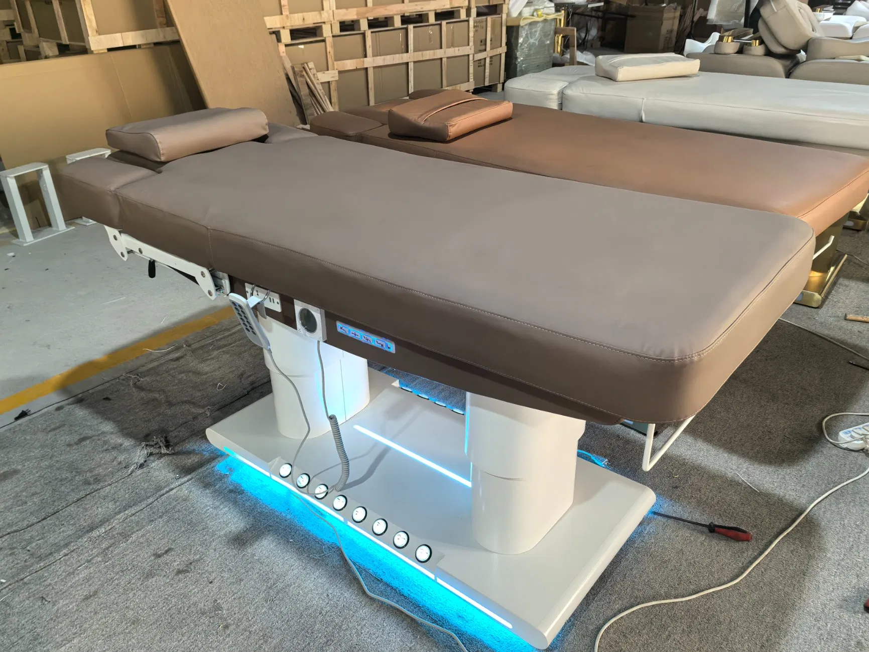Esthetician 4 Motor Massage Table Salon SPA Facial Electric Beauty Beds Curve Lash Bed
