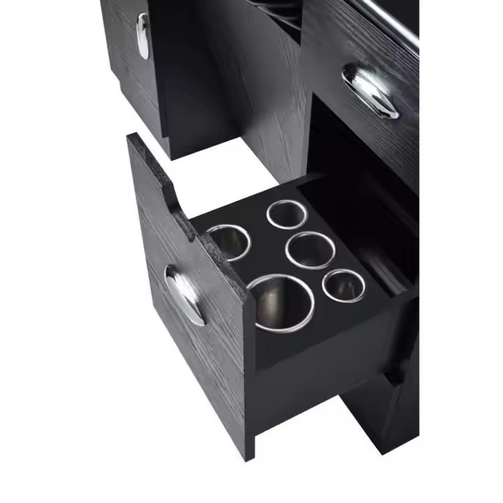 2024heavy Duty Salon Hair Styling Stations Commercial Barber Beauty Mirror Station with Basin