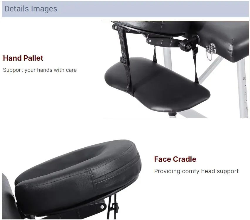 Aluminium Massage Table Detail