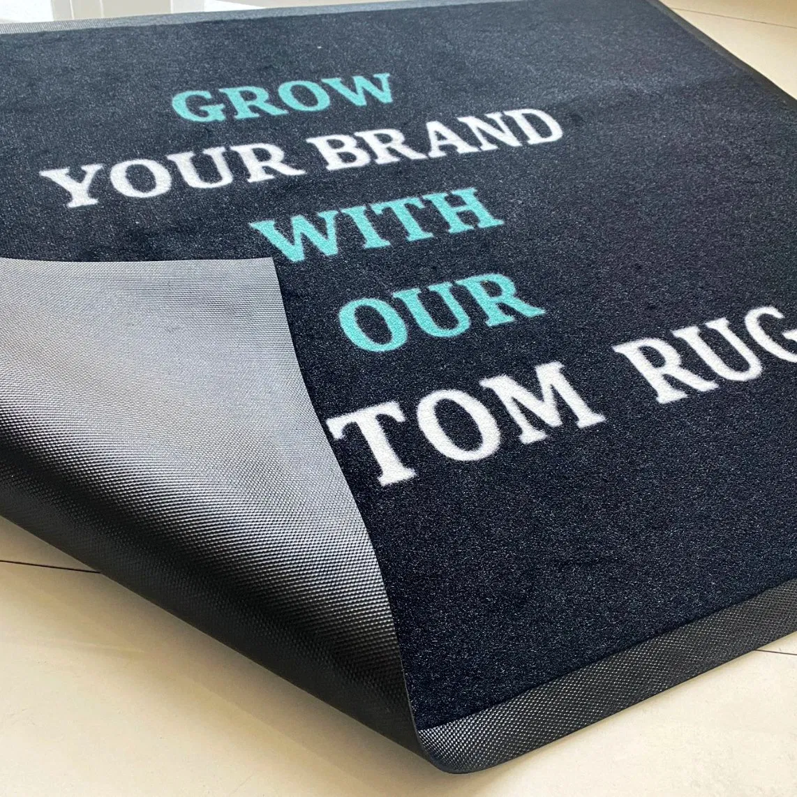 Durable Plain Door Mat Salon Entrance Rubber Base Mat with Logo