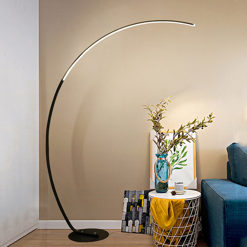 Nordic Arc Shape Floor Lamp Modern LED Dimmable Remote Control Arc Floor Lamp (WH-MFL-10)