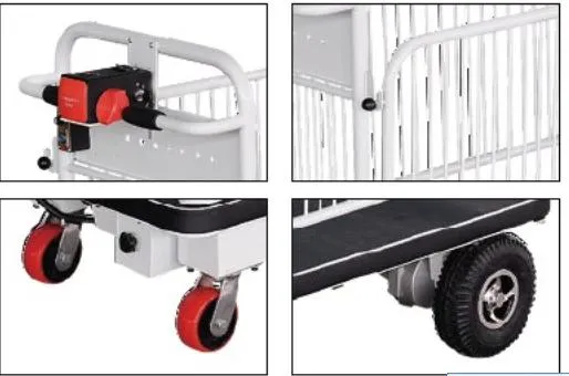 Motorized hand truck front view