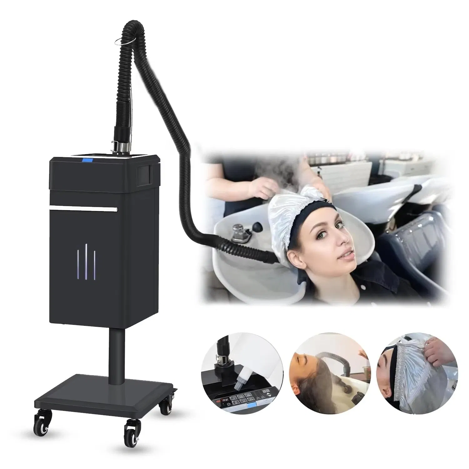 Professional Hair Treatment Steam Machine Salon Equipment Micro Mist Hair Steamer with Cap