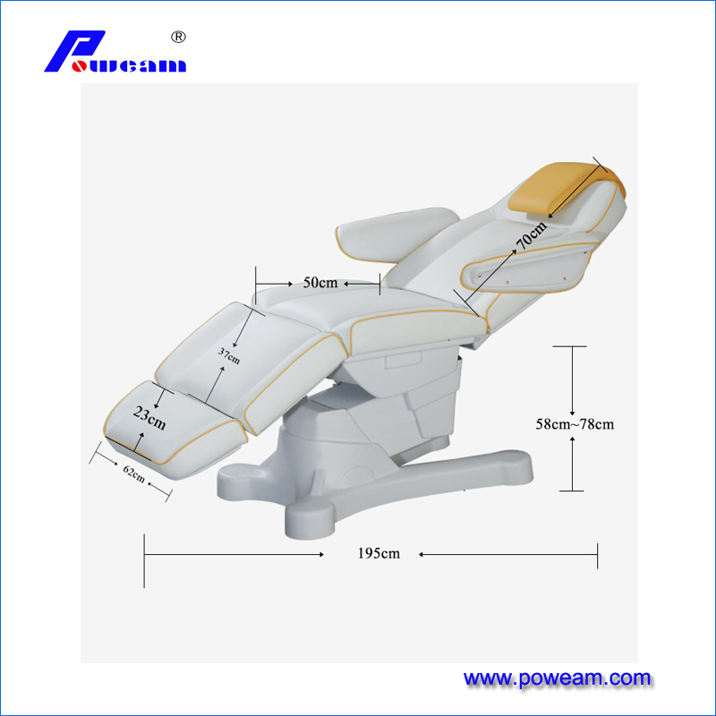 Electric 5 Motor Facial Massage Bed Heated Beauty Table for Sale