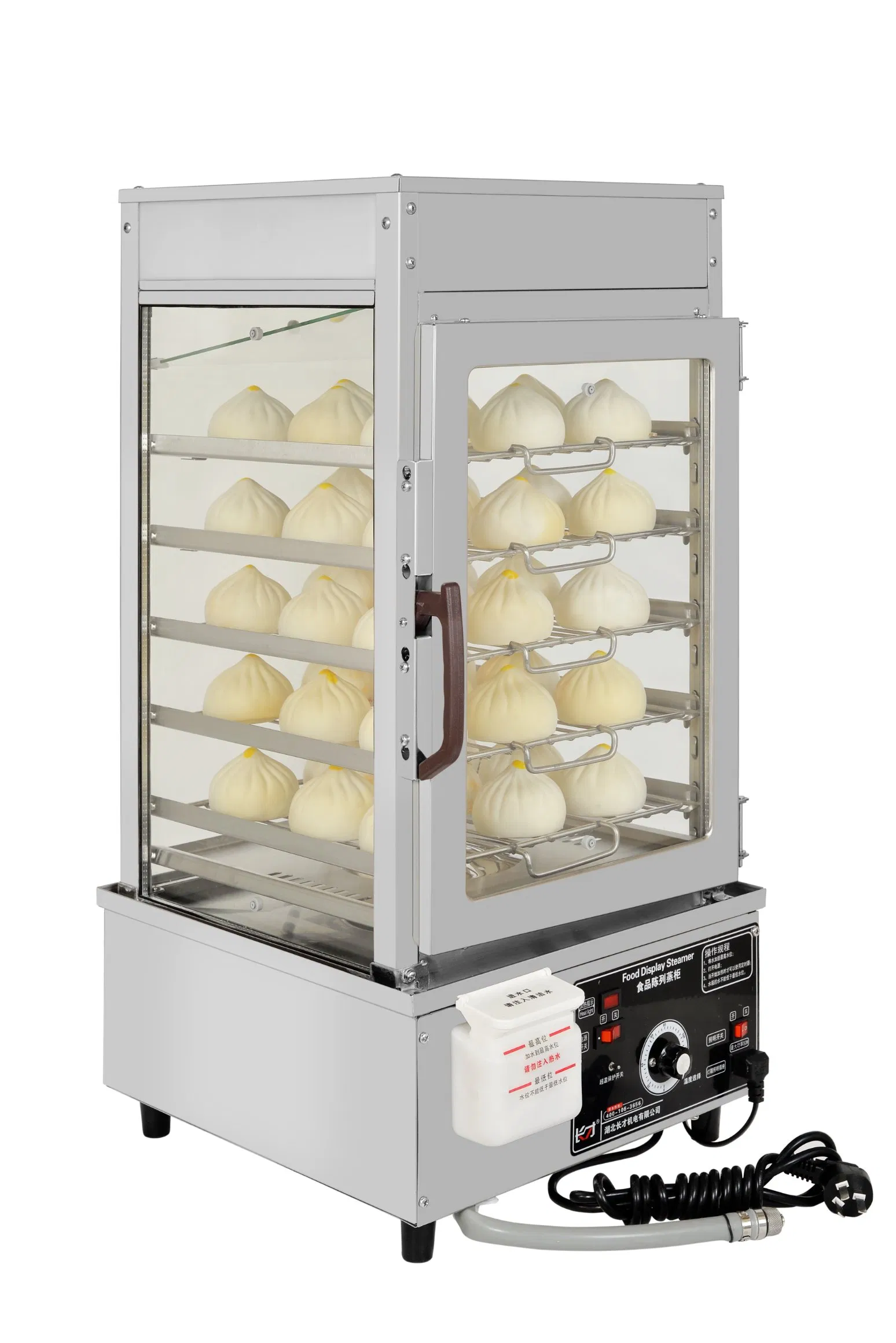 Commercial Usage Food Steamer Display with CE Certificate 2025 Hot Model European Quality