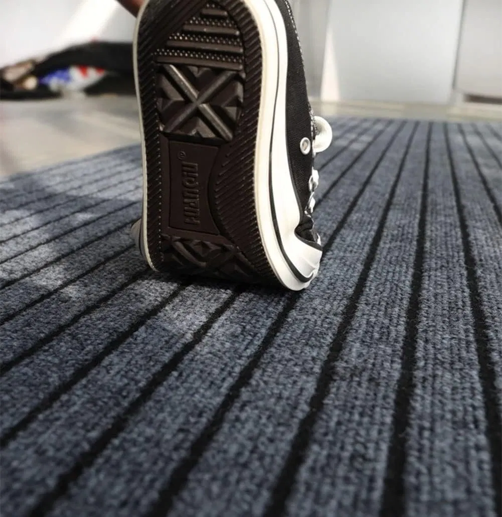 Custom Design Logo Seven Striped Carpet Outdoor Mats Logo Salon Floor Mat