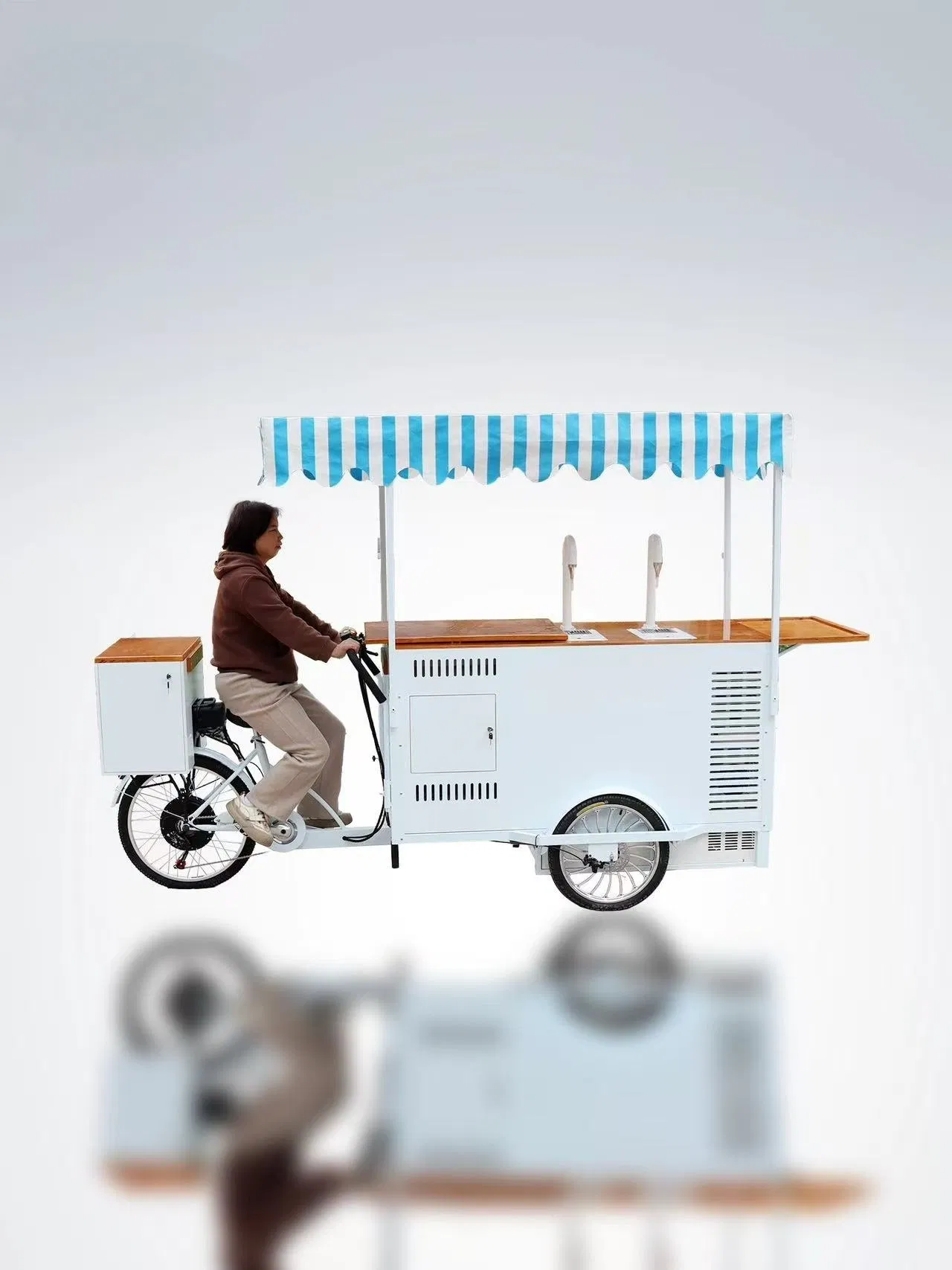 Stainless Steel Aluminum Mobile Hot Dog Cart Street Food Trolley Electric/Gas Power Optional Cooking Equipment
